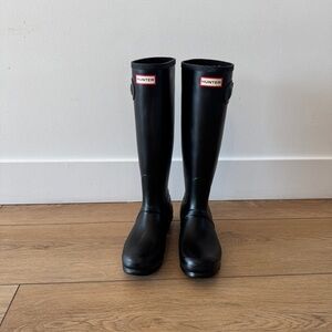 Hunter Original Tall Black Rain Boots Waterproof | Classic Gloss | Women’s US 9